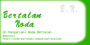 bertalan noda business card